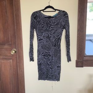 Zebra print tight dress
